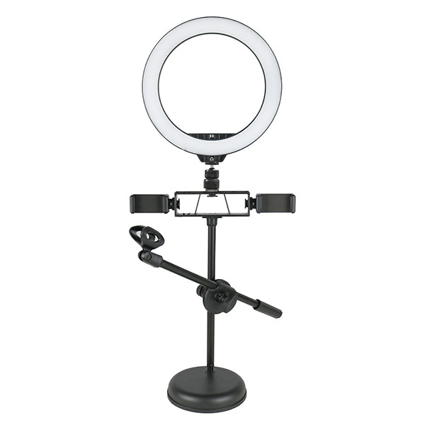 ring hook light+phone holder+mic holder 3 in 1